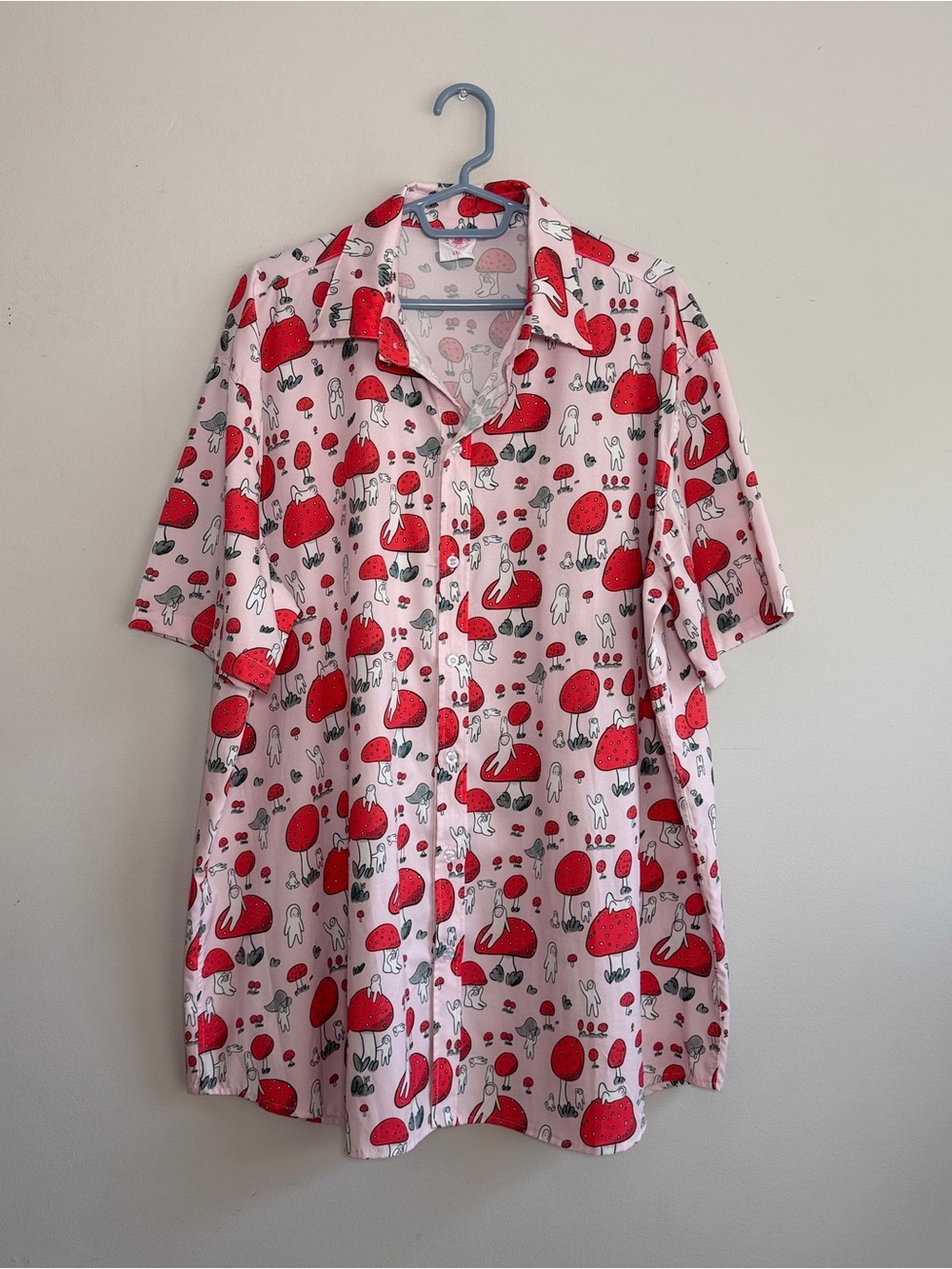 Uchuu Summer Mushroom Ghost Whimsical
Print Fun Shirt 4XL